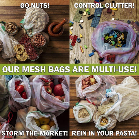 Eco Friendly Grocery Shopping Reusable Bag Vegetable Fruit Mesh Bags