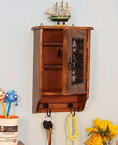 Wooden Wall Mounted Handmade Key Holder ;13.50 Inch X 8.0 Inch)