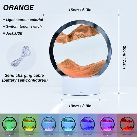 RGB 3D Moving Sand Art LED Night Light
