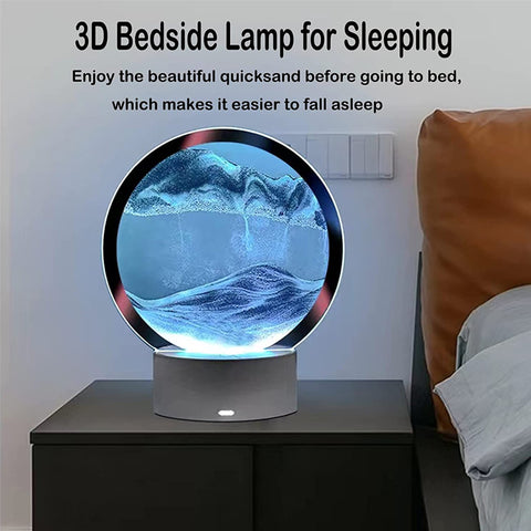 RGB 3D Moving Sand Art LED Night Light