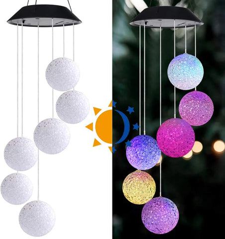 Yard Decor Lights; Solar Butterfly Chimes.