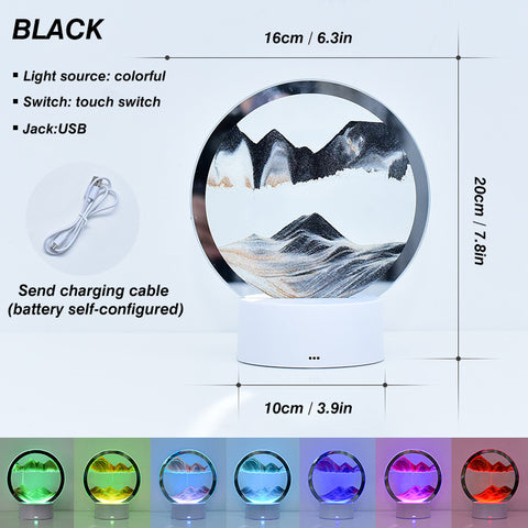 RGB 3D Moving Sand Art LED Night Light