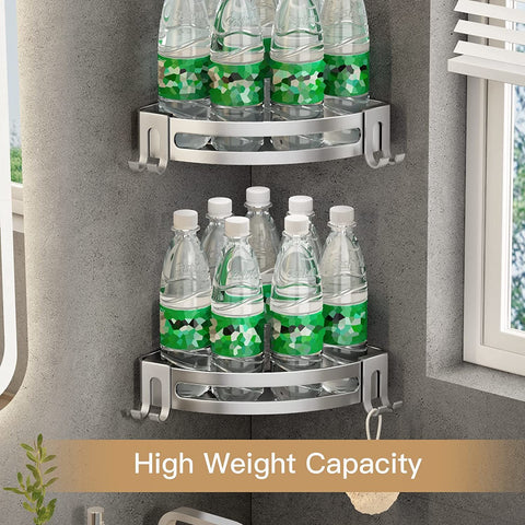 Shower Corner Shelf Caddy 2 Pack shower Organizer ;No Drill