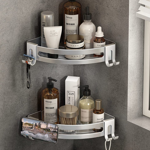 Shower Corner Shelf Caddy 2 Pack shower Organizer ;No Drill