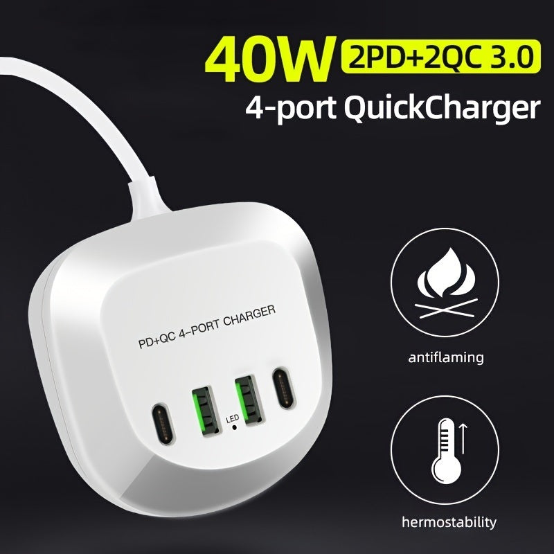 USB Fast Charger 4 Port  Compatible With All Smartphones And Iphone/ipad/Samsung/; Android; Other USB Devices