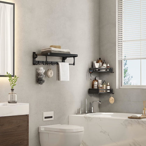 Shower Corner Shelf Caddy 2 Pack shower Organizer ;No Drill