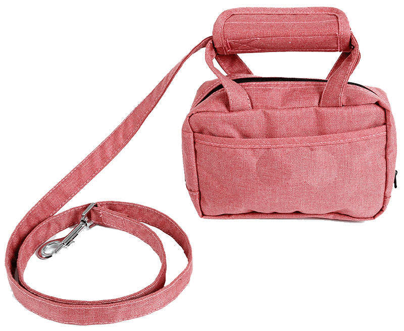 Purse Dog Leash, Accessory Holder and Waste Bag Dispenser