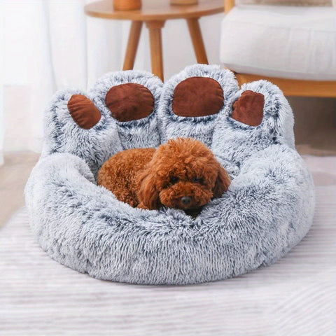 Dog/Cat Bear Paw Shape Comfortable Cozy Beds For Small, Medium,Large Dogs And Cats,