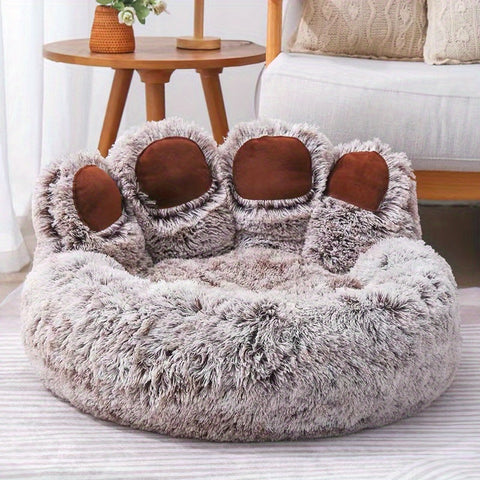 Dog/Cat Bear Paw Shape Comfortable Cozy Beds For Small, Medium,Large Dogs And Cats,
