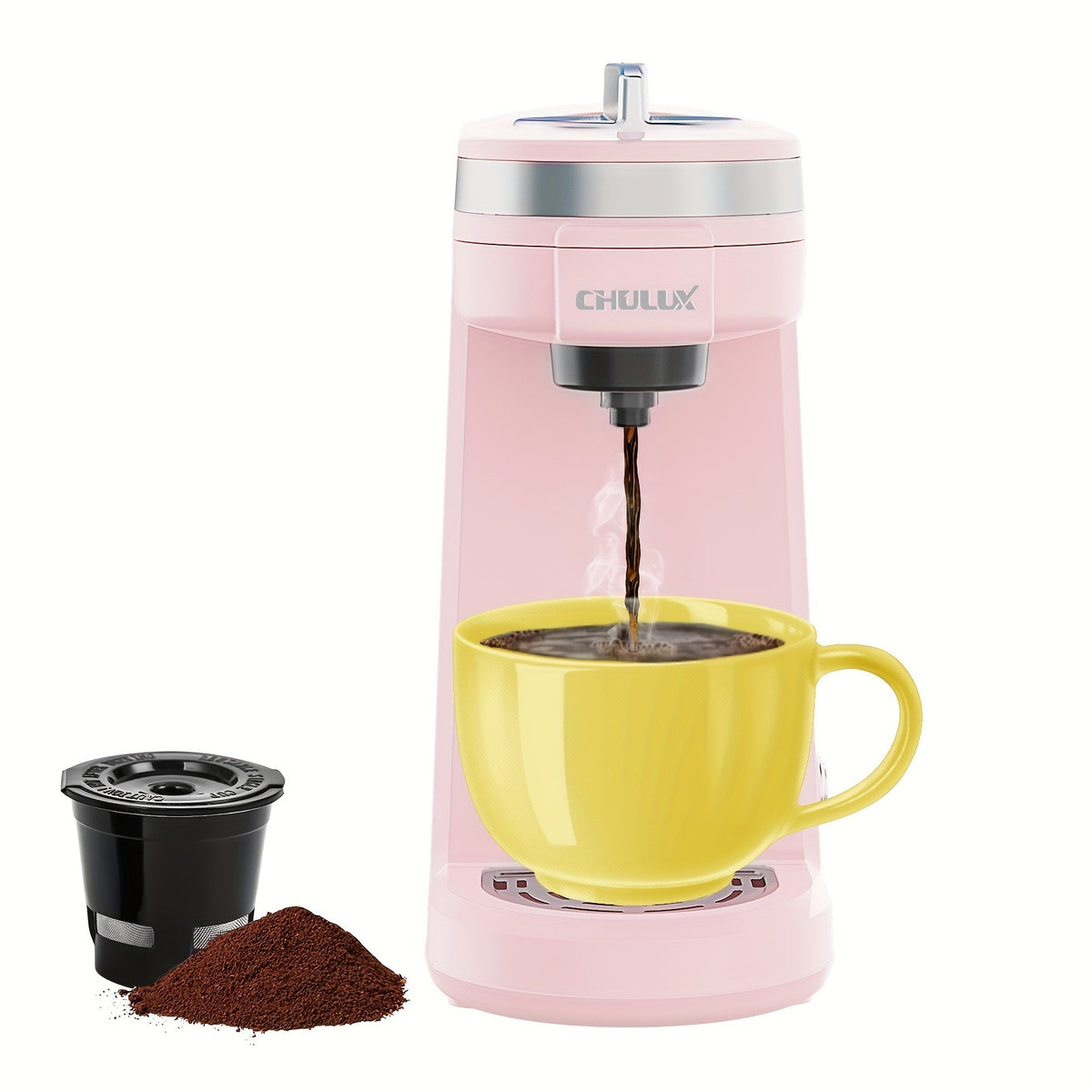 Single Serve Coffee Maker,One Button Operation with Auto Shut-Off