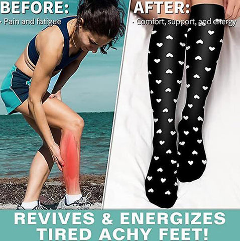 Unisex Compression Socks; 6 Pairs