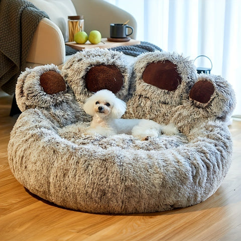 Dog/Cat Bear Paw Shape Comfortable Cozy Beds For Small, Medium,Large Dogs And Cats,