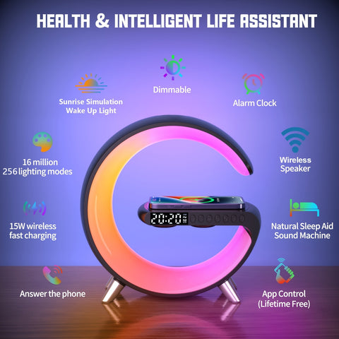 RGB Light Bar Smart Light Sunrise Alarm Clock.